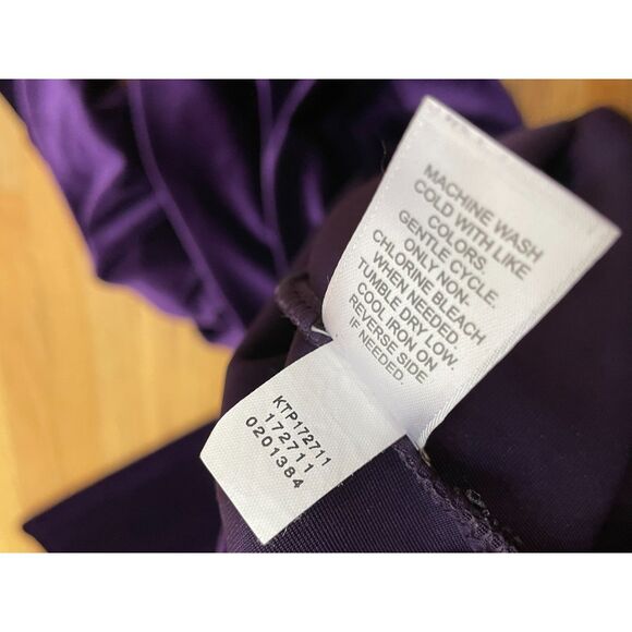 J. Jill Women's L Purple Blouse Velvet Tunic Oversized Holiday Classic Party - Picture 5 of 9